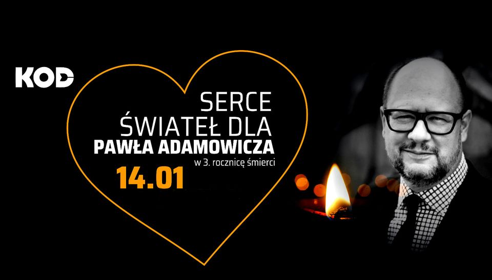 Serce świateł dla Pawła Adamowicza #StopHejt