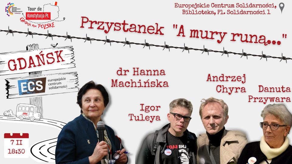"A Mury runą..." Przystanek Tour de Konstytucja w Gdańsku