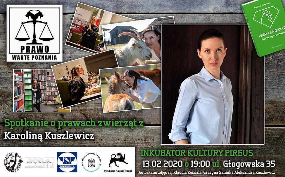 Spotkanie o prawach zwierząt z adw. Karoliną Kuszlewicz
